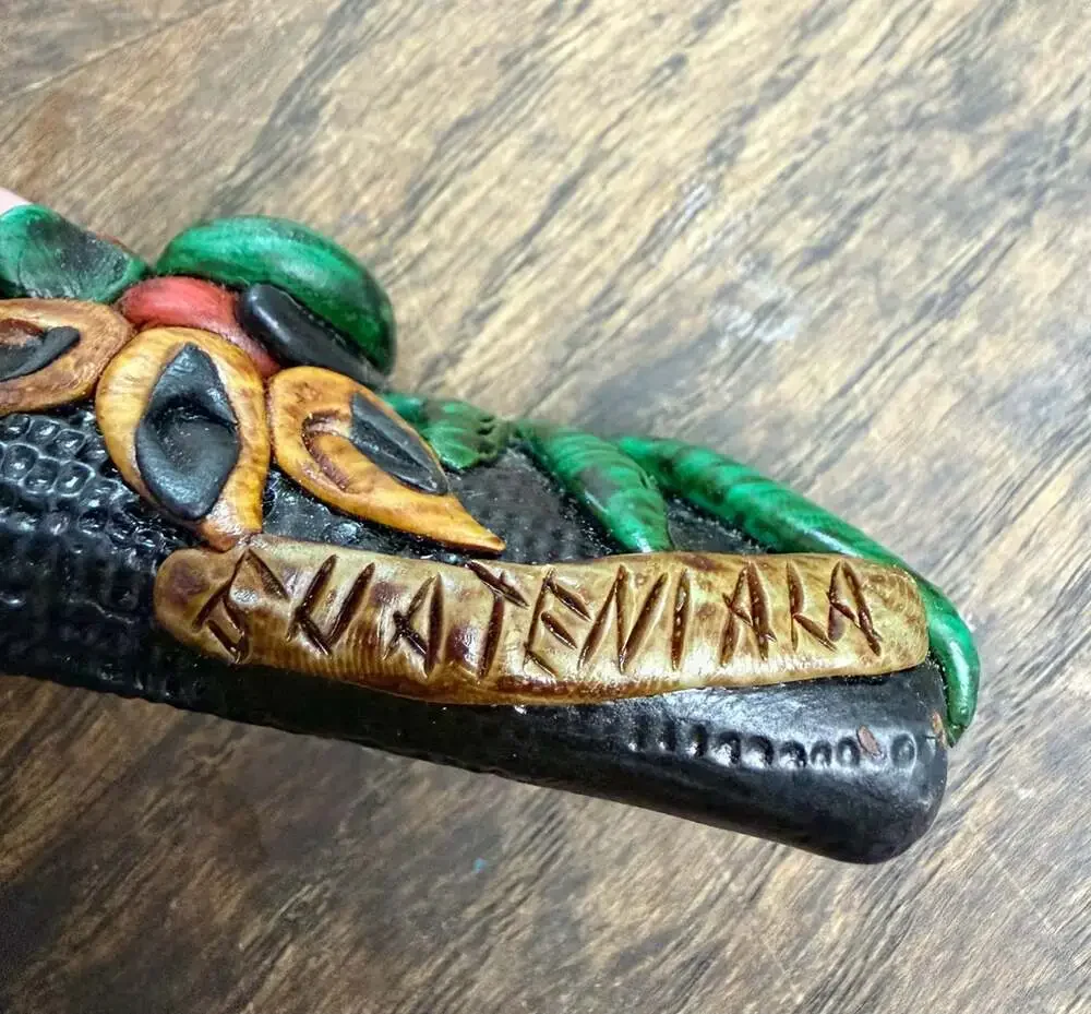 Handcrafted Quetzal Bird Lighter Cover Keychain Guatemala Souvenir